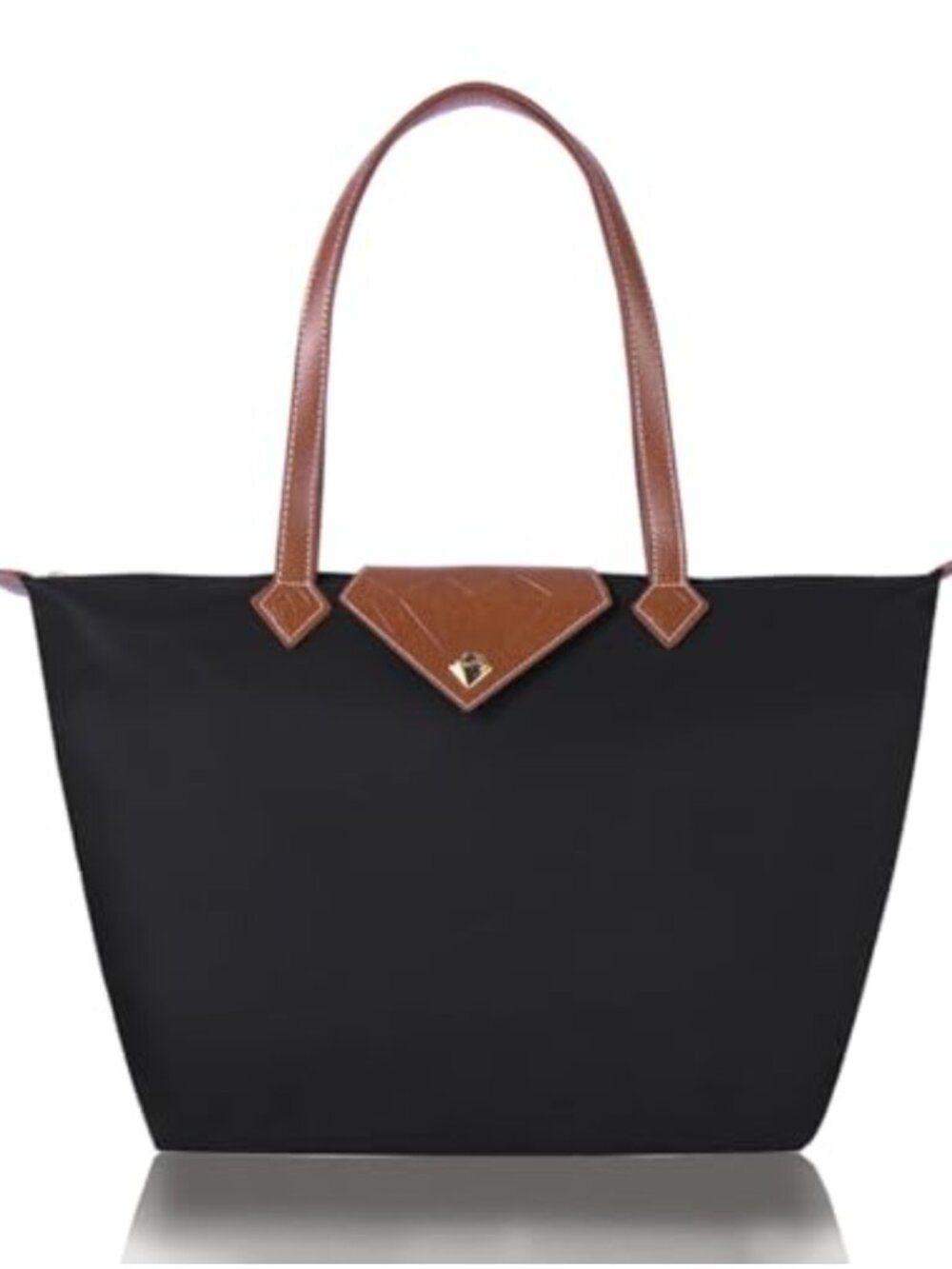 Waterproof Nylon Folding Tote Bag Large Capacity Shoulder Travel Work Bag
